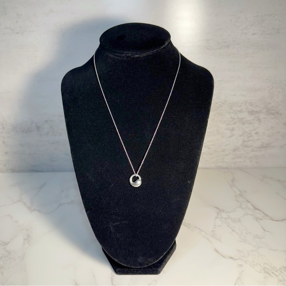 Tiffany & Co Necklace Eternal Circle Elsa Peretti Sterling Silver 925 Pendant - Picture 1 of 4